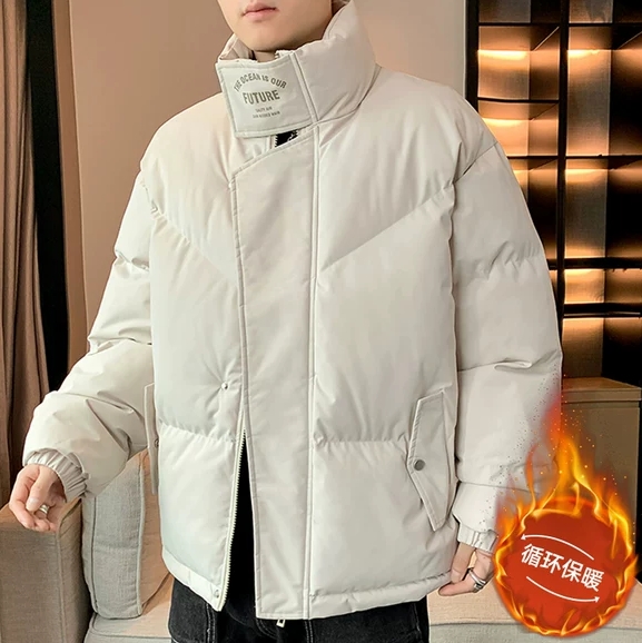 羽绒棉服男士冬季立领加厚保暖晋江棉袄防风户外工装棉衣外套男款